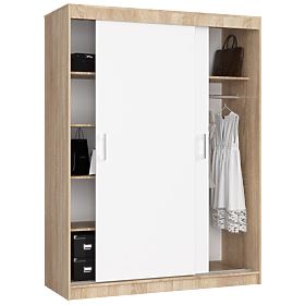 SLIDING WARDROBE 150 cm CLP MONO SONOMA/WHITE