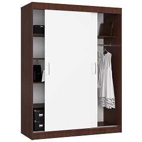 SLIDING WARDROBE 150 cm CLP MONO WENGE/WHITE