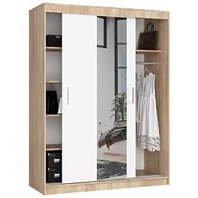 SLIDING WARDROBE 150cm CLP SONOMA / WHITE