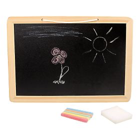 small foot Chalkboard with Chalk and Sponge