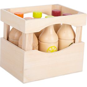small foot Crate with 6 Beverage Bottles
