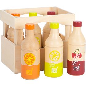 small foot Crate with 6 Beverage Bottles