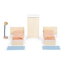small foot Dollhouse with Furniture, Natural