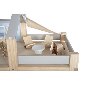 small foot Dollhouse with Furniture, Natural