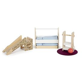 small foot Dollhouse with Furniture, Natural