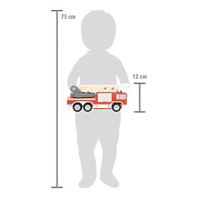 small foot Fire Truck with Rotating Ladder