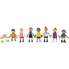 small foot Flexible Dolls Family with Child