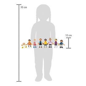 small foot Flexible Dolls Family with Child