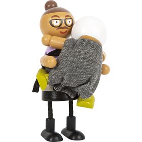 small foot Flexible Dolls Family with Child