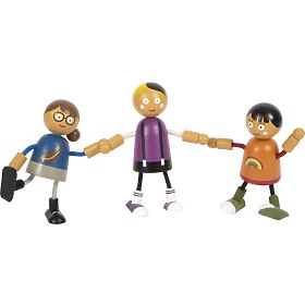 small foot Flexible Dolls Family with Child, small foot