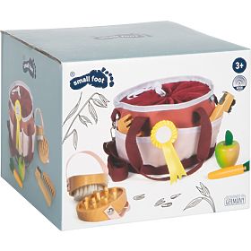 small foot Horse Care Set with Red Bag