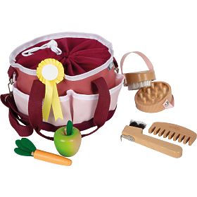 small foot Horse Care Set with Red Bag