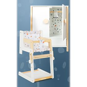small foot Multifunctional Doll High Chair Little Button