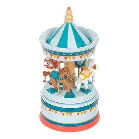 small foot Music Box Horse Carousel Blue
