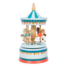 small foot Music Box Horse Carousel Blue
