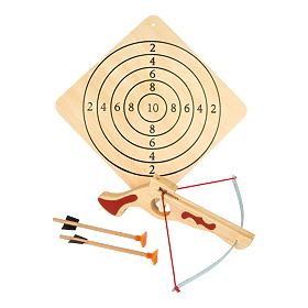 Small Foot Small crossbow with arrows and target