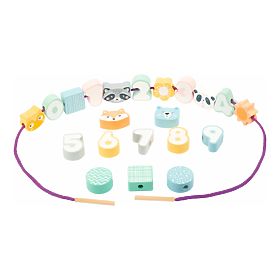 Small Foot Stringing beads in pastel colors
