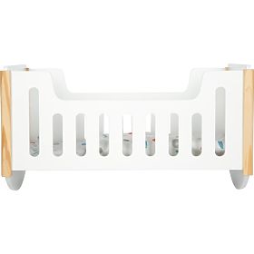 small foot Wooden Cradle for Dolls Little Button