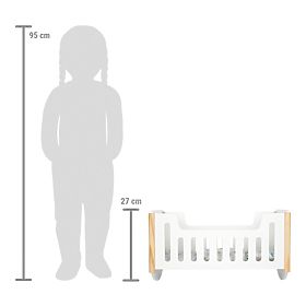 small foot Wooden Cradle for Dolls Little Button