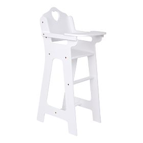 small foot Wooden Doll Chair White