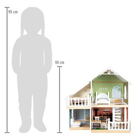 small foot Wooden Dollhouse with Terrace