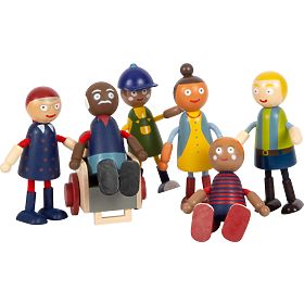 small foot Wooden Figures Family with Wheelchair