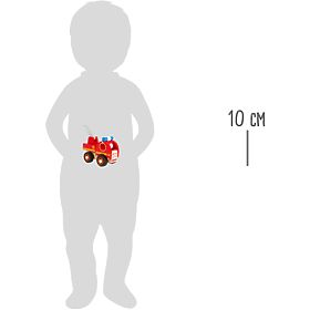 small foot Wooden Fire Truck with Ladder