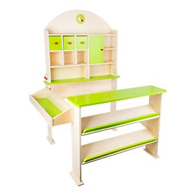 small foot Wooden Green Market Stall, small foot