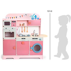 small foot Wooden Kitchen Gourmet Pink, small foot