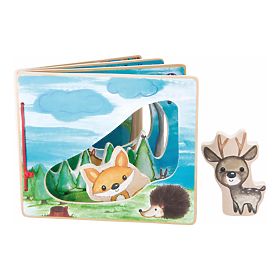 Small Foot Wooden picture book interactive game