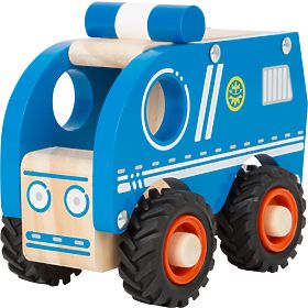 small foot Wooden Police Car
