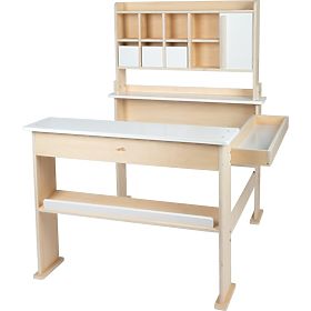 small foot Wooden Sales Stand White