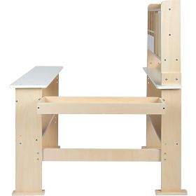 small foot Wooden Sales Stand White