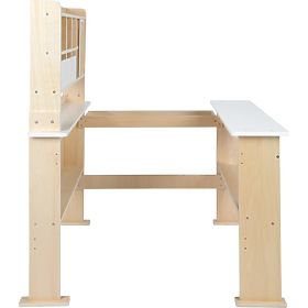 small foot Wooden Sales Stand White, small foot