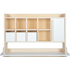 small foot Wooden Sales Stand White