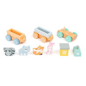 Small Foot Wooden train in pastel colors