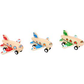 small foot Wooden Wind-Up Airplane 1 pc Blue