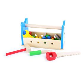 small foot Wooden Workbench and Tool Box 2-in-1