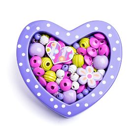 Small Purple Heart Beads