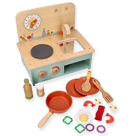 Small Wooden Kitchen with Accessories