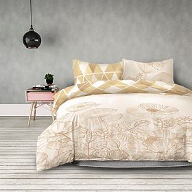 SNUGGY Yellow Bedding with Floral Motif 155x220*2+80x80*2 AmeliaHome