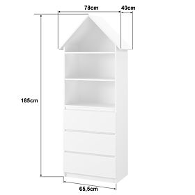 House-Shaped Bookshelf Sofie - White