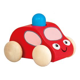Squeaky Car with Beacon 1pc Red