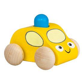Squeaky Car with Beacon 1pc Yellow