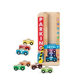 Stackable parking garage with toy cars