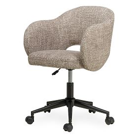 Swivel Chair Garen, Beige-Grey/Black Legs
