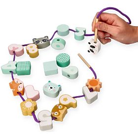 Threading Beads Pastel Animals