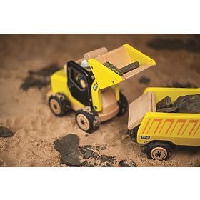 Tidlo Wooden Excavator Yellow, Tidlo