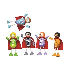 Tidlo Wooden Figures Superheroes, Tidlo