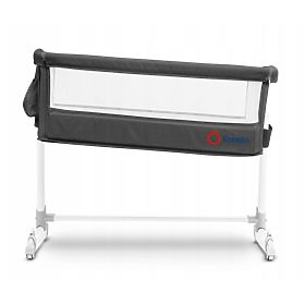 Travel cot for parents' bed Theo - dark grey